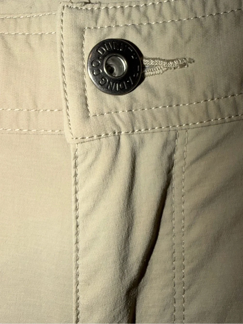 Duluth Trading Co Men's Tan Convertible Cargo Pants No Fly Zone 38X34
